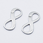 Eco-Friendly 316 Surgical Stainless Steel Pave Cubic Zirconia Links, Long-Lasting Plated, Infinity