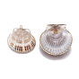 Electroplate Shell Pendants, with Brass Findings, Shell, Golden