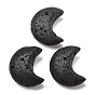 Бусины из натуральной лавы, 3d форма полумесяца, Топ пробуренной
