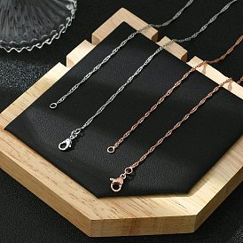 1.5мм стойка покрытие латунь сингапур цепи ожерелья для женщин мужчин, без кадмия и без свинца, сплав застежка, долговечный