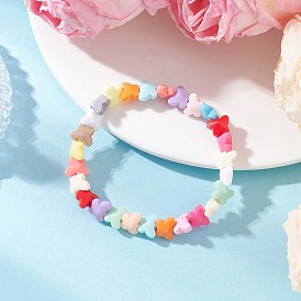 Браслеты из акриловых бусин для девочки, бабочка