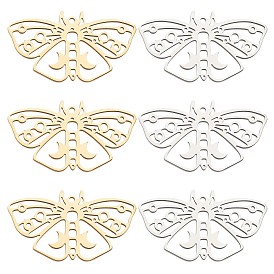 12 шт. 2 цвета 201 подвески из нержавеющей стали, моль