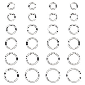 24 шт 6 стили пружинные кольца из цинкового сплава, кольцо