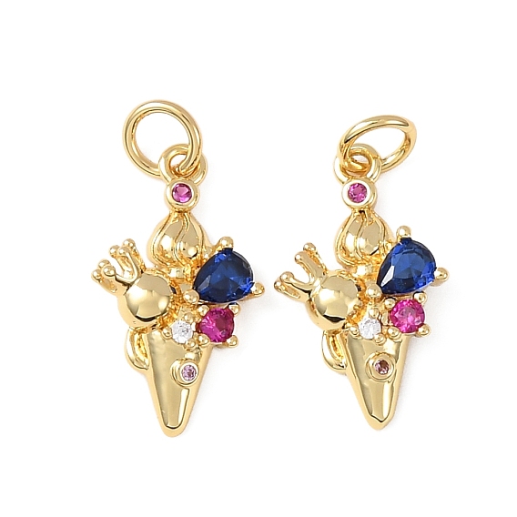 Латунные микро проложить кубического циркония подвески, мороженое прелести, без кадмия и без свинца, стойки покрытие, долговечный, с целью перехода в кольце