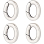 4 шт 925 Таиланд стерлингового серебра пружинные воротные кольца, овальные