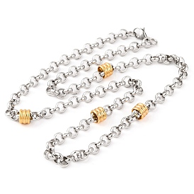 304 Stainless Steel Rolo Chain Necklaces for Women