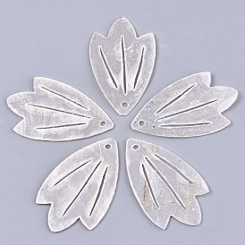 Natural Capiz Shell Pendants, Leaf