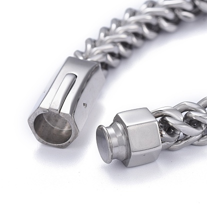 Stainless Steel Wheat Braided Link Chain 8mm