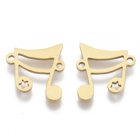 201 Stainless Steel Links Connectors, Laser Cut Links, Musical Note