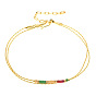 Bohemian Style Colorful Double-layered Adjustable Buckle Beaded Fashion Bracelet