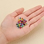 6 Style 8/0 Opaque Colours & Baking Paint Glass Seed Beads, Small Craft Beads for DIY Jewelry Making, Round