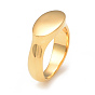 Ion Plating(IP) 304 Stainless Steel Oval Signet Ring for Women