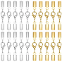 20Pcs 2 Colors 304 Stainless Steel Lobster Claw Clasps with Cord Ends