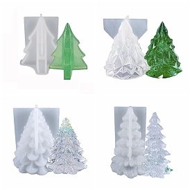 Moldes de silicona para exhibición de árboles de navidad diy, moldes de resina, para resina uv, fabricación artesanal de resina epoxi