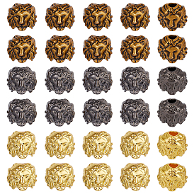 30шт 3 цвета сплава европейские бусины, бусины с большим отверстием, лев