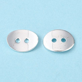 Cierres de botón de latón, 14x10 mm, agujero: 2 mm