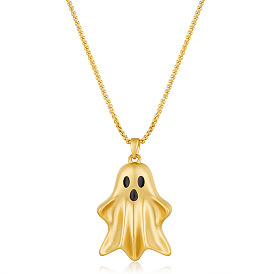 Женские кулоны-призраки из латуни на Хэллоуин