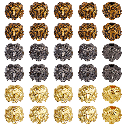 30шт 3 цвета сплава европейские бусины, бусины с большим отверстием, лев