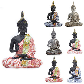 Resin Buddha Figurines, for Home Office Desktop Decoration