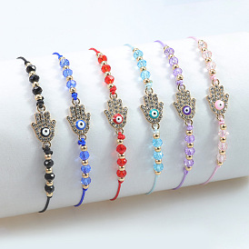 Angel Eye Protection Crystal Beaded Bracelet for Parties and Events