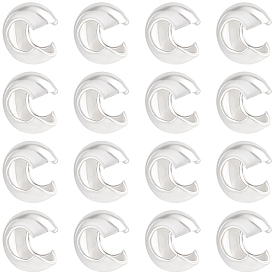 20шт. 925 крышка из стерлингового серебра с обжимным бисером