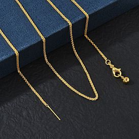 Brass Wheat Chain Adjustable Slider Necklaces for Women, Long-Lasting Plated