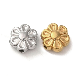 Ion Plating(IP) 304 Stainless Steel Beads, Flower