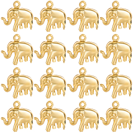 50 шт. 304 подвески из нержавеющей стали, полые слона