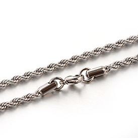 304 из нержавеющей стальной трос цепи ожерелья, с карабин-лобстерами 