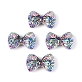 УФ-покрытие, напечатанное на непрозрачных акриловых бусинах, радужный, бантом