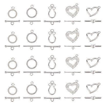 Brass Toggle Clasps, Mixed Shapes