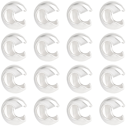 20шт. 925 крышка из стерлингового серебра с обжимным бисером