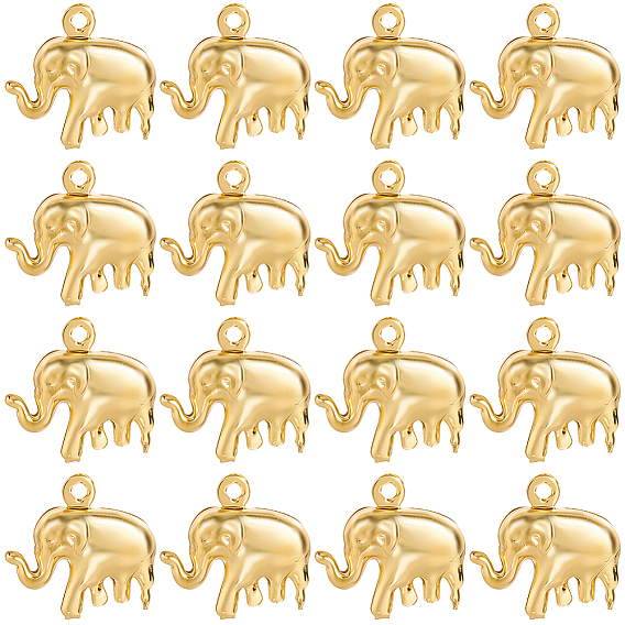 50 шт. 304 подвески из нержавеющей стали, полые слона