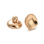 Brass Bead Cap Pendant Bails, for Globe Glass Bubble Cover Pendants, Vail, Lid, 8x6mm, Hole: 1mm