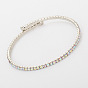 Sparkling Single Row Diamond Bracelet for Women - Fashionable Elastic Wristband Jewelry B164