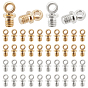 100Pcs 2 Colors Brass Cup Pearl Peg Bails Pin Pendants, For Half Drilled Beads, Long-Lasting Plated