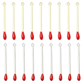 20шт 2 цвета подвески из эмалированного сплава с покрытием, без свинца, без кадмии и без никеля, чары из спичек