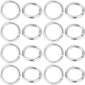 50 шт. 925 открытые кольца из стерлингового серебра, пропил пилой закругленный