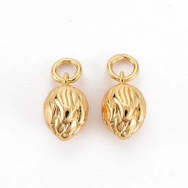 Messing Charme, Nickel frei, mit Ringe springen, Blütenknospe