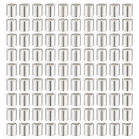 90Pcs 925 Sterling Silver Spacer Beads, Column