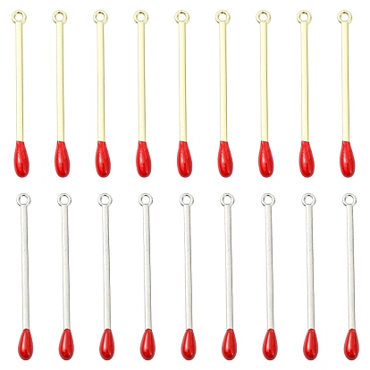 20шт 2 цвета подвески из эмалированного сплава с покрытием, без свинца, без кадмии и без никеля, чары из спичек