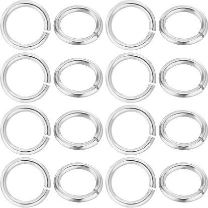 50 шт. 925 открытые кольца из стерлингового серебра, пропил пилой закругленный