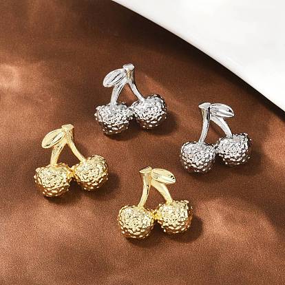 Серьги-гвоздики из вишневой латуни, стойки покрытие, долговечный, без свинца и без кадмия