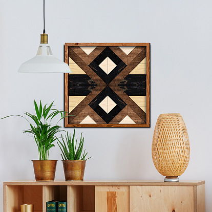 Graphic Wood Geometric Dimensional Wall Art