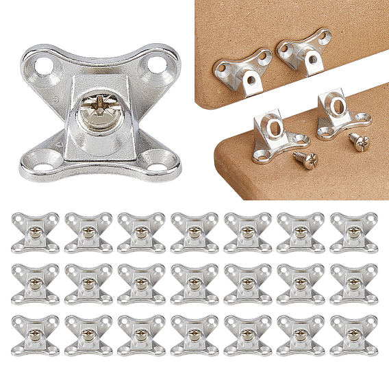 Código de esquina de aleación de zinc, con tornillos, accesorios de herrajes para muebles