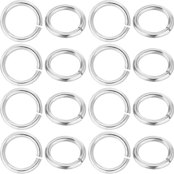 50 шт. 925 открытые кольца из стерлингового серебра, пропил пилой закругленный