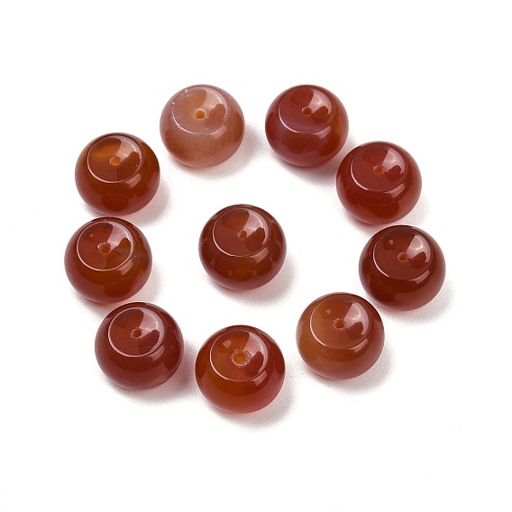 Природные сердолика бусы, рондель, покрасил и подогрел