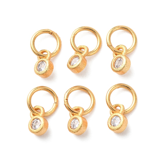 Латунные микро проложить кубического циркония прелести, плоско-круглые, с целью перехода в кольце, без кадмия и без свинца, стойки покрытие, долговечный