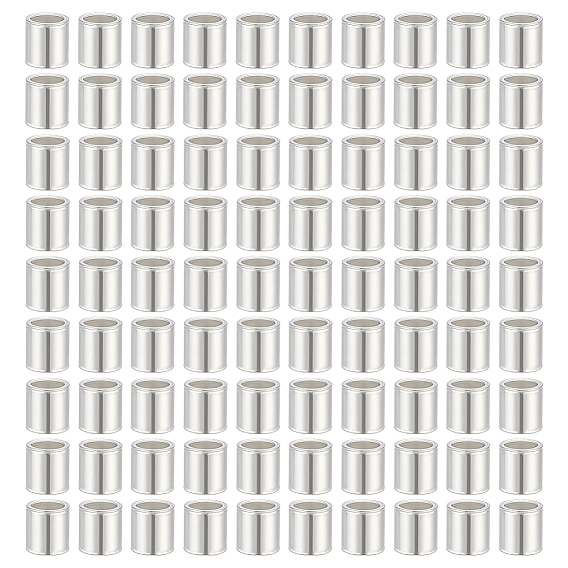 90Pcs 925 Sterling Silver Spacer Beads, Column