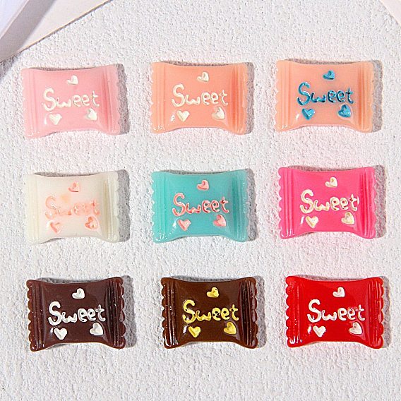 Непрозрачные смоляные кабошоны, сладкая конфета